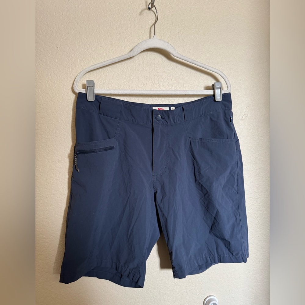 Fjallraven Flat Front Pockets‎ High Coast Lite Shorts Sz 34 in Navy Outdoor